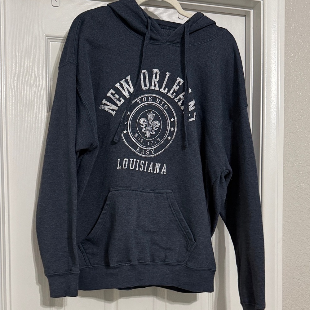New Orleans Graphic Hoodie - Navy Blue
